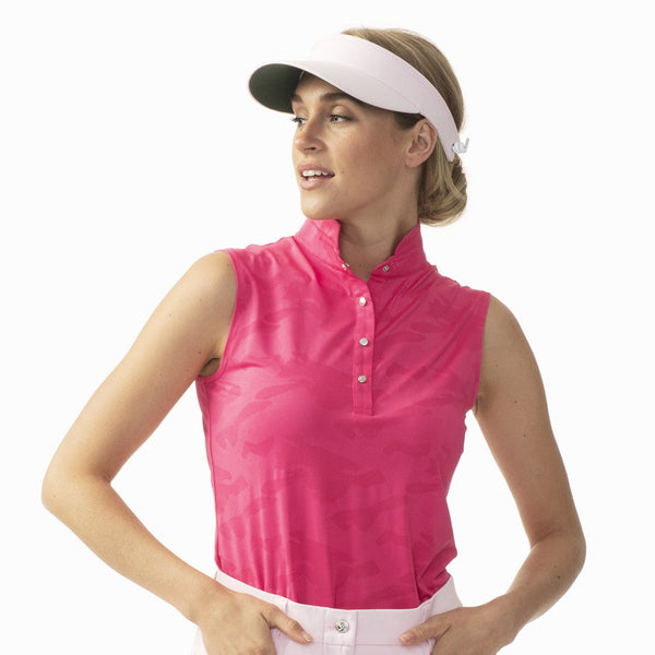 surprizeshop Daily Sports Jess Sleeveless Polo Shirt - Dahlia