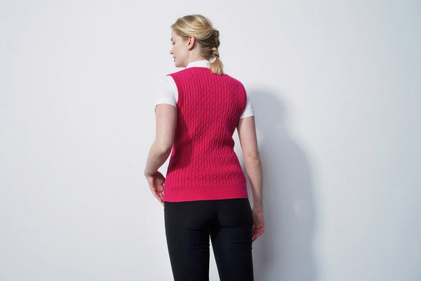 Surprizeshop Daily Sports Ladies Madelene Vest Golf Top - Pink Tulip