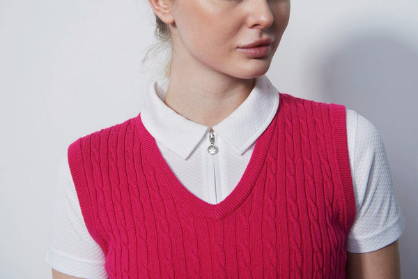 Surprizeshop Daily Sports Ladies Madelene Vest Golf Top - Pink Tulip