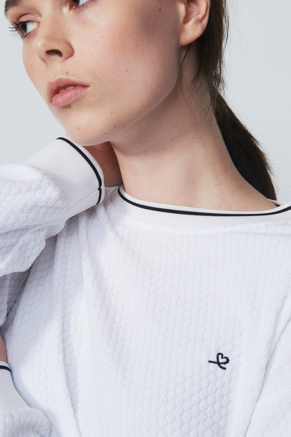 Surprizeshop Daily Sports Mare Long Sleeve Sweatshirt - White