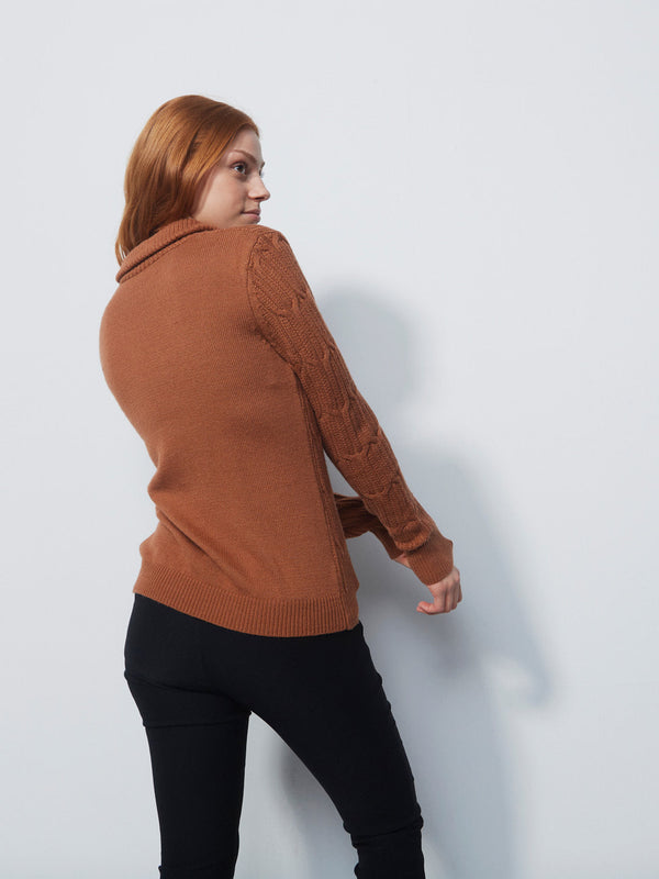 Surprizeshop Daily Sports Olivet Long Sleeve Pullover Lined- Cinnamon