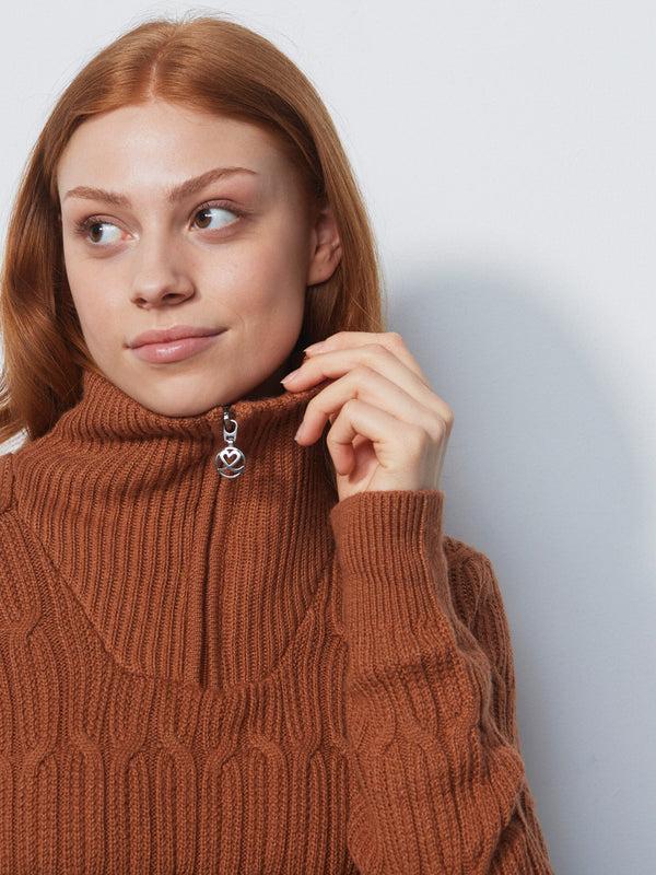 Surprizeshop Daily Sports Olivet Long Sleeve Pullover Lined- Cinnamon