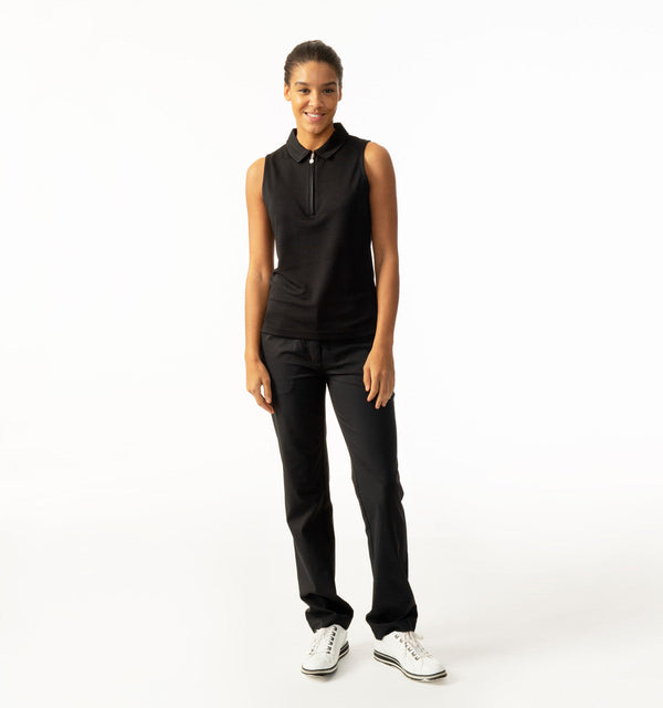 Surprizeshop Daily Sports Peoria Sleeveless Golf Polo Shirt - Black