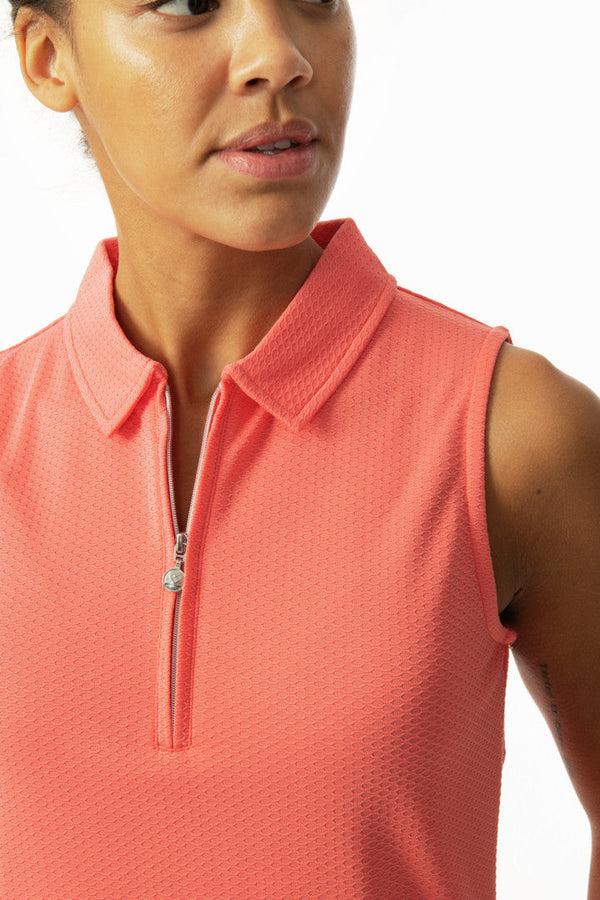 Surprizeshop Daily Sports Peoria Sleeveless Golf Polo Shirt - Coral