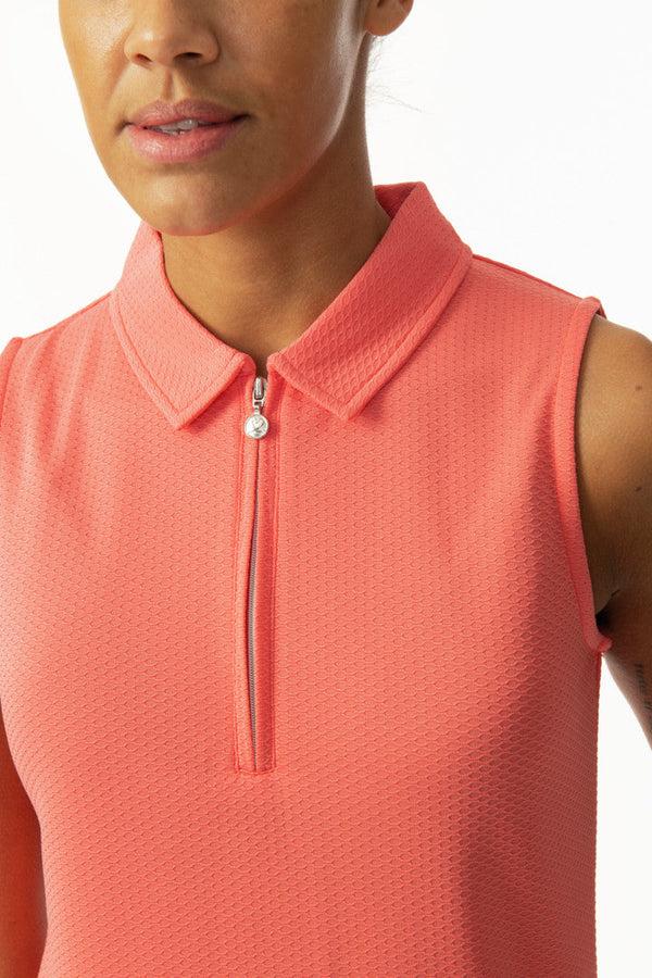 Surprizeshop Daily Sports Peoria Sleeveless Golf Polo Shirt - Coral