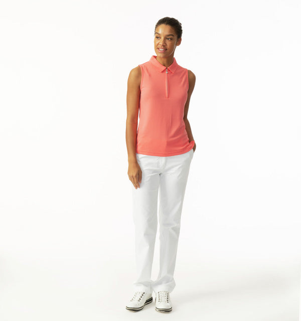 surprizeshop Daily Sports Peoria Sleeveless Golf Polo Shirt - Coral