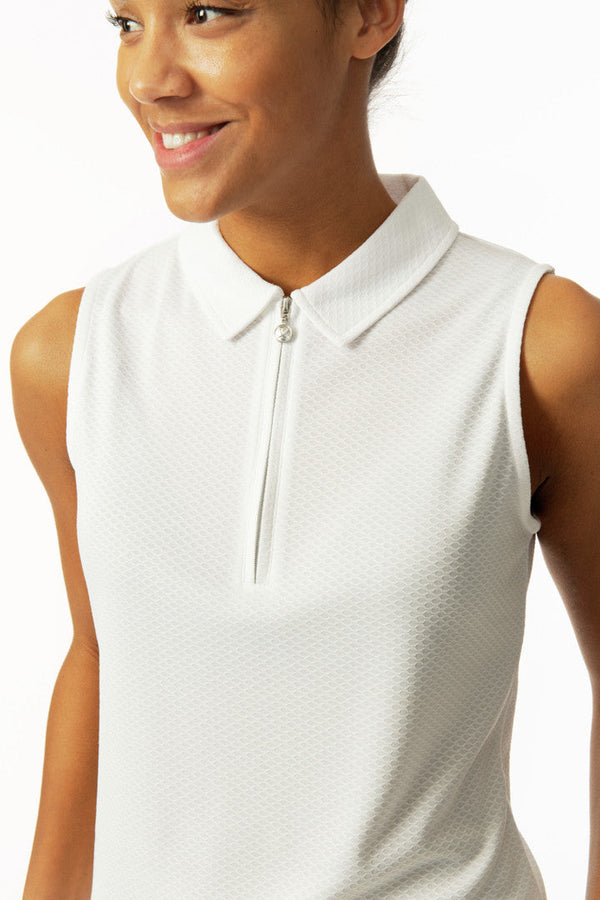 surprizeshop Daily Sports Peoria Sleeveless Golf Polo Shirt - White