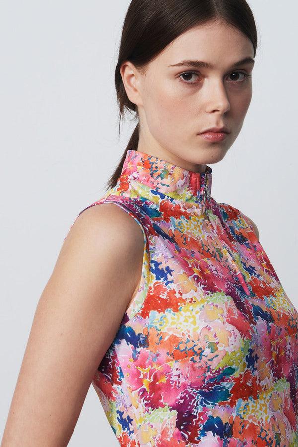 Surprizeshop Daily Sports Siena Sleeveless Golf Dress- Creative Bloom