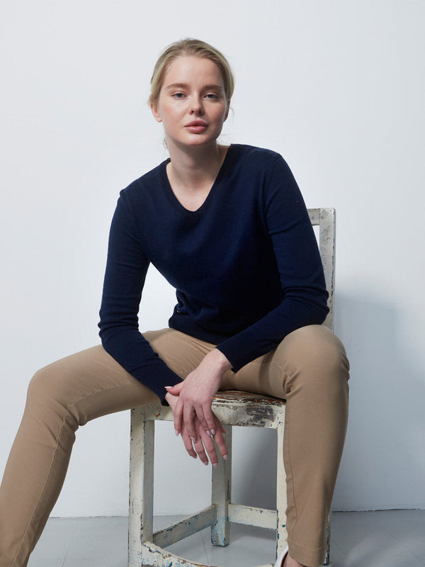 surprizeshop Daily Sports Tea Long Sleeve Pull Over- Navy