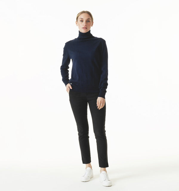 Surprizeshop Daily Sports Trissie Long Sleeve Roll Neck Pullover - Navy