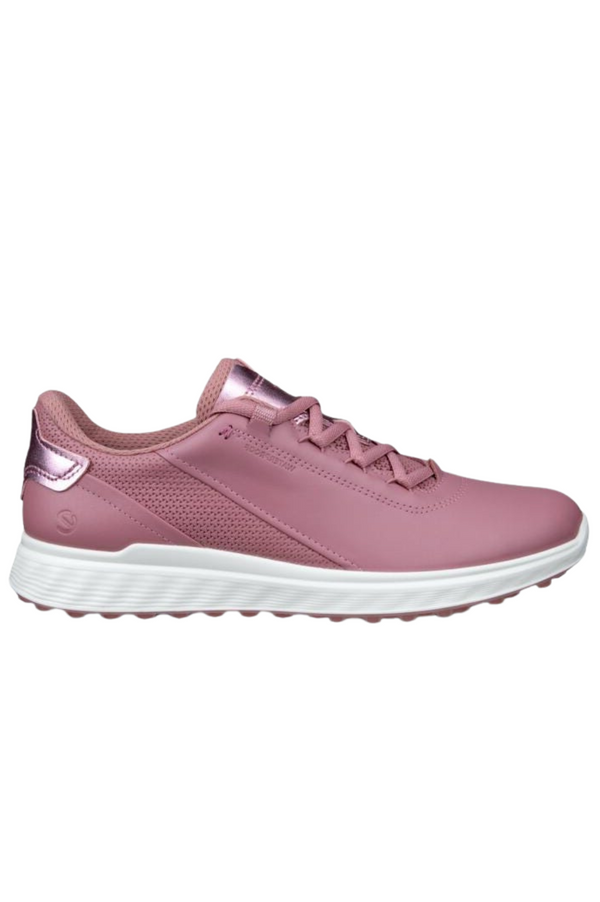 surprizeshop Ecco Golf S-Casual Waterproof Ladies Golf Shoes - Blush/Old Rose Metallic