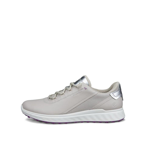 Surprizeshop Ecco Golf S-Casual Waterproof Ladies Golf Shoes - Gravel/Silver Metallic