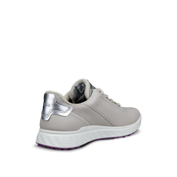 Surprizeshop Ecco Golf S-Casual Waterproof Ladies Golf Shoes - Gravel/Silver Metallic