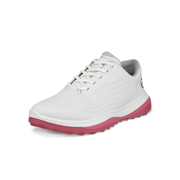 Surprizeshop Ecco LT1 Waterproof Ladies Golf Shoes - White/Bubblegum