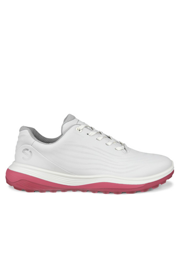 surprizeshop Ecco LT1 Waterproof Ladies Golf Shoes - White/Bubblegum