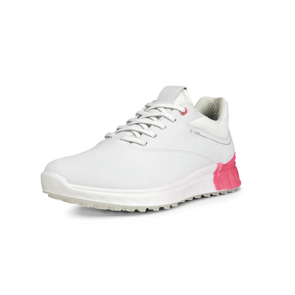 Surprizeshop Ecco S Three Waterproof Ladies Golf Shoes - White/Bubblegum