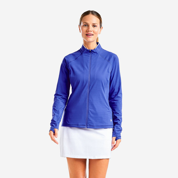 Surprizeshop Nivo Ladies Alyssa Long Sleeve Full Zip Top - Cobalt