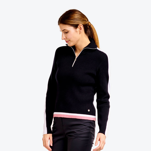 Surprizeshop Nivo Ladies Golf Daniela Zip Sweater - Black