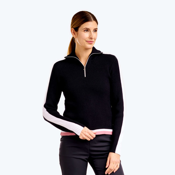 surprizeshop Nivo Ladies Golf Daniela Zip Sweater - Black