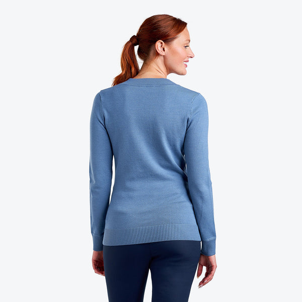 Surprizeshop Nivo Ladies Nicole V-Neck Sweater - Sea Reflection