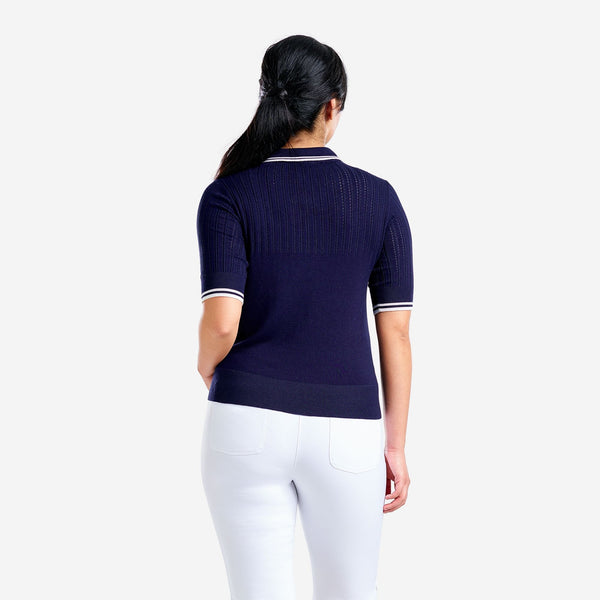 Surprizeshop Nivo Ladies Vy Lightweight Half Sleeve Jumper - Navy