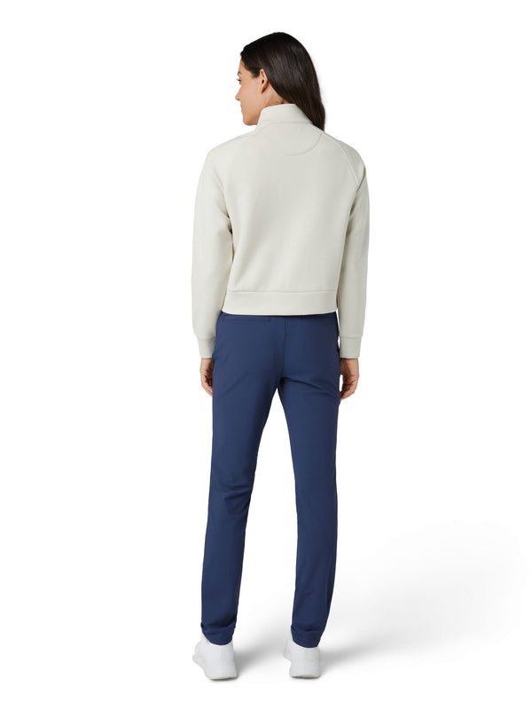 Surprizeshop Penguin Ladies Golf Full Zip Textured Knit Jacket - Silver Birch