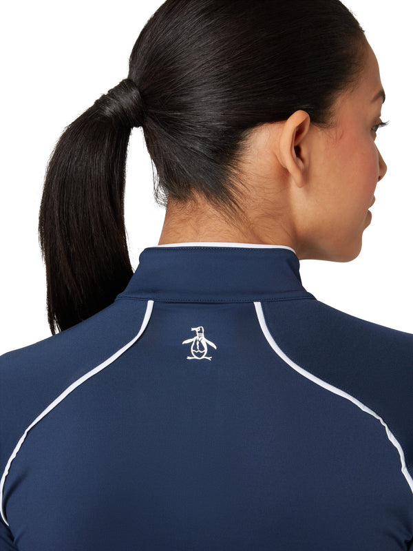Surprizeshop Penguin Ladies Golf Veronica Sun Protection Long Sleeve Top - Navy