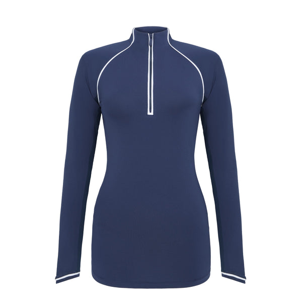 Surprizeshop Penguin Ladies Golf Veronica Sun Protection Long Sleeve Top - Navy