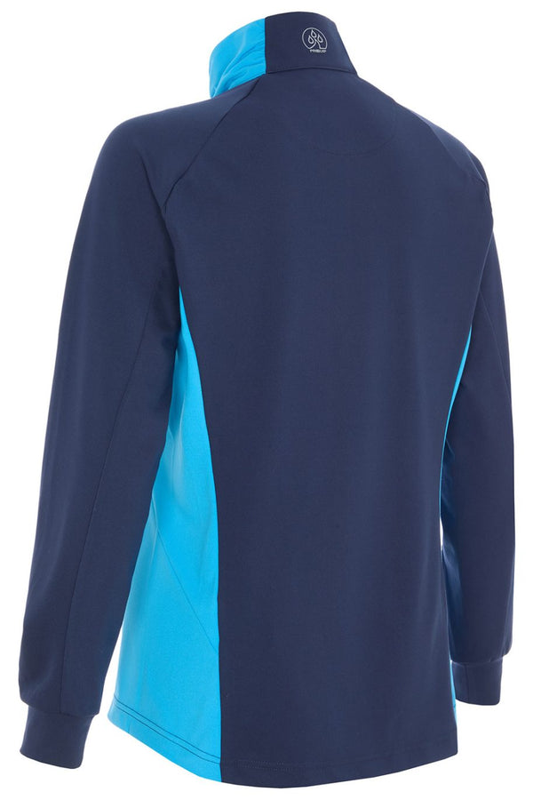 Surprizeshop ProQuip Ladies Golf Crystal Full Zip Mid-Layer - Navy & Azure Blue