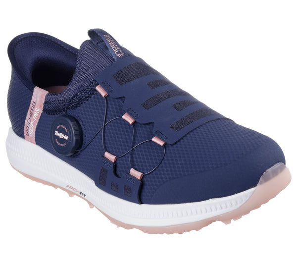 Surprizeshop Skechers Go Golf Elite Slip In Waterproof Ladies Golf Shoes- Navy/Pink