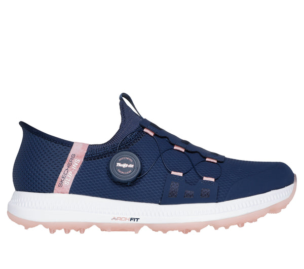 Surprizeshop Skechers Go Golf Elite Slip In Waterproof Ladies Golf Shoes- Navy/Pink