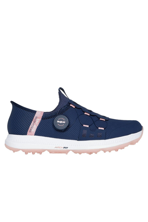 surprizeshop Skechers Go Golf Elite Slip In Waterproof Ladies Golf Shoes- Navy/Pink