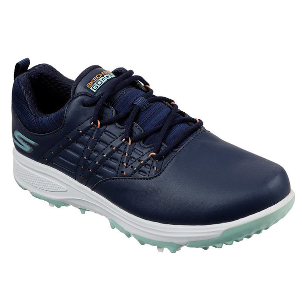 Surprizeshop Skechers Go Golf Pro 2 Soft Spike Waterproof Ladies Golf Shoes - Navy And Turquoise