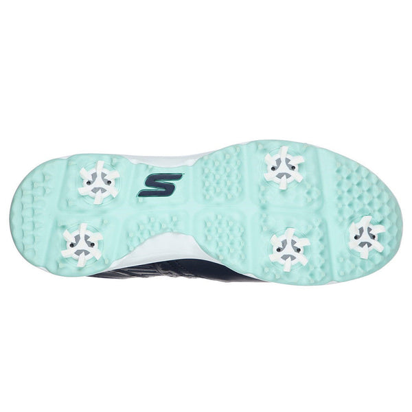 Surprizeshop Skechers Go Golf Pro 2 Soft Spike Waterproof Ladies Golf Shoes - Navy And Turquoise