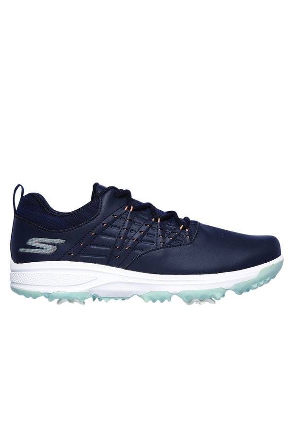 surprizeshop Skechers Go Golf Pro 2 Soft Spike Waterproof Ladies Golf Shoes - Navy and Turquoise