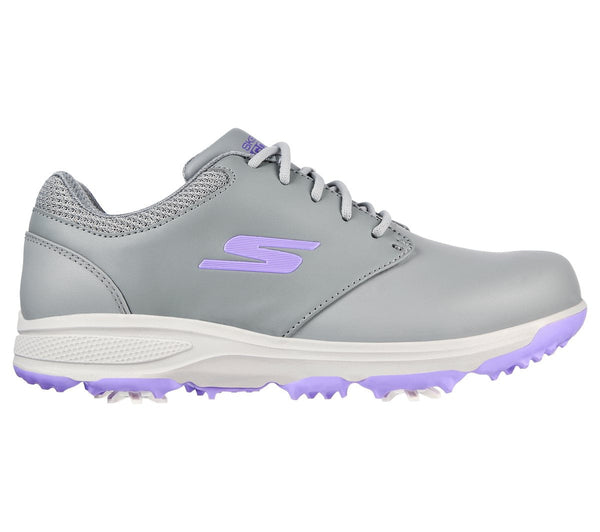 Surprizeshop Skechers Jasmine Soft Spike Waterproof Ladies Golf Shoes - Grey / Purple