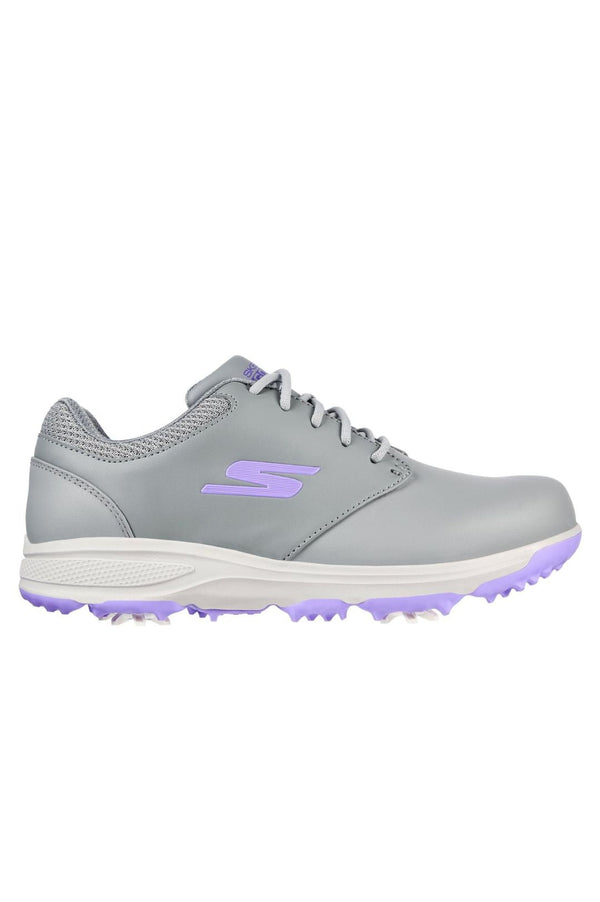 surprizeshop Skechers Jasmine Soft Spike Waterproof Ladies Golf Shoes - Grey / Purple