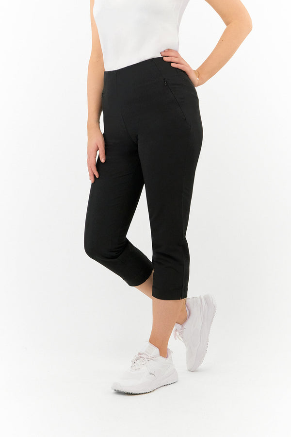 Surprizeshop Tail Ladies Golf Allure Pull On Capri (83cm) - Black