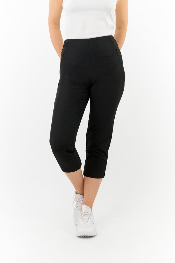 surprizeshop Tail Ladies Golf Allure Pull On Capri (83cm) - Black