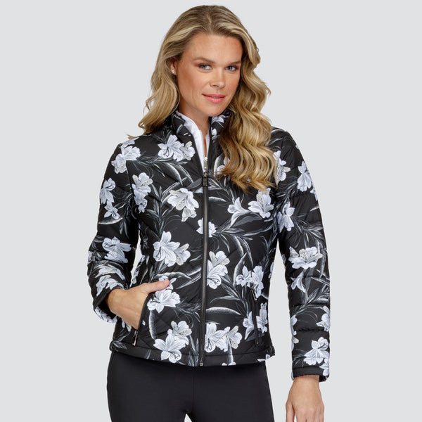 surprizeshop Tail Ladies Golf Brielle Quilted Jacket - Ethereal Blossoms