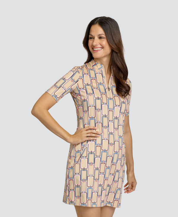 Surprizeshop Tail Ladies Shanny Short Sleeve Dress - Link Geo