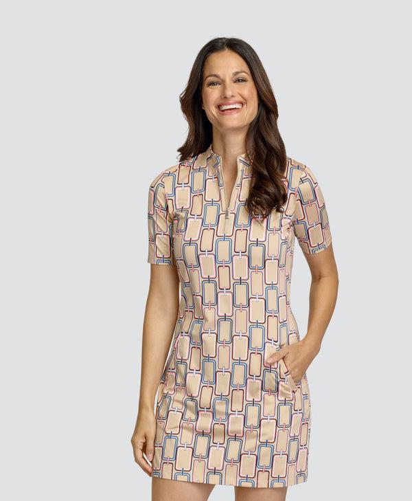 surprizeshop Tail Ladies Shanny Short Sleeve Dress - Link Geo