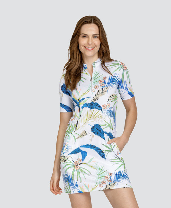 surprizeshop Tail Ladies Shanny Short Sleeve Dress - Regal Palms