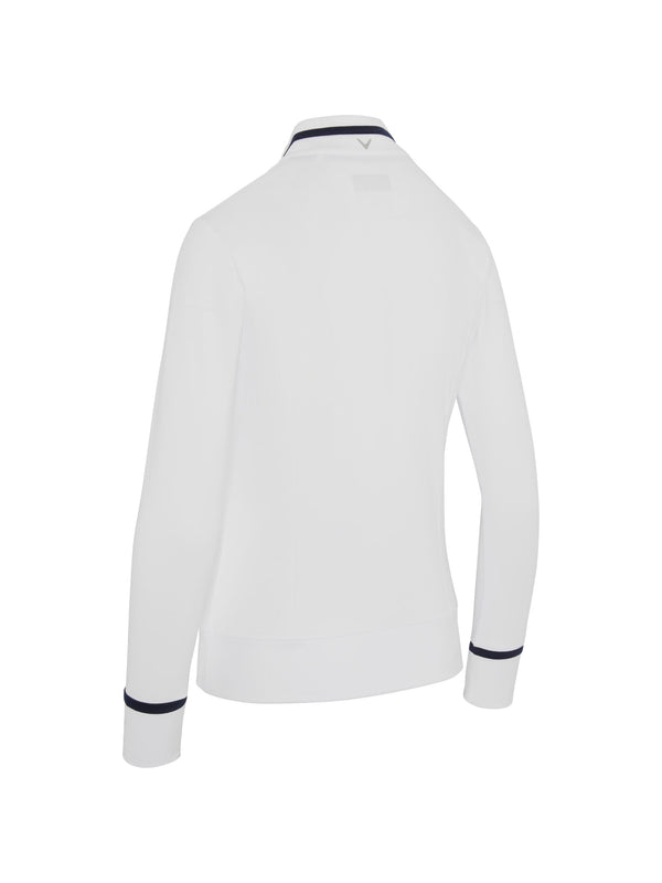 Surprizeshop Thermal Long Sleeve Colourblock Golf Top - Brilliant White