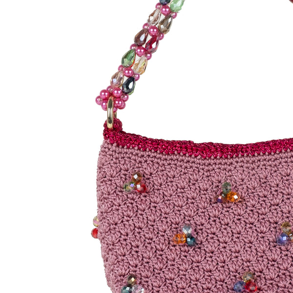Suryo PEONIES BEAD EMBELLISHED SHOULDER BAG 〰️ Skittles