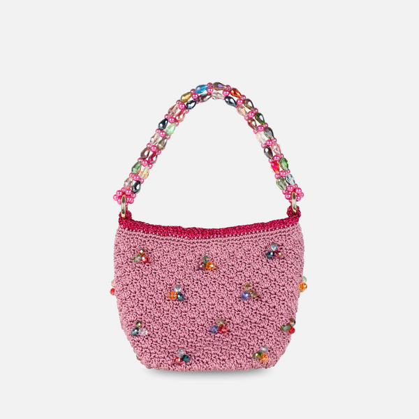 suryo PEONIES BEAD EMBELLISHED SHOULDER BAG 〰️ Skittles