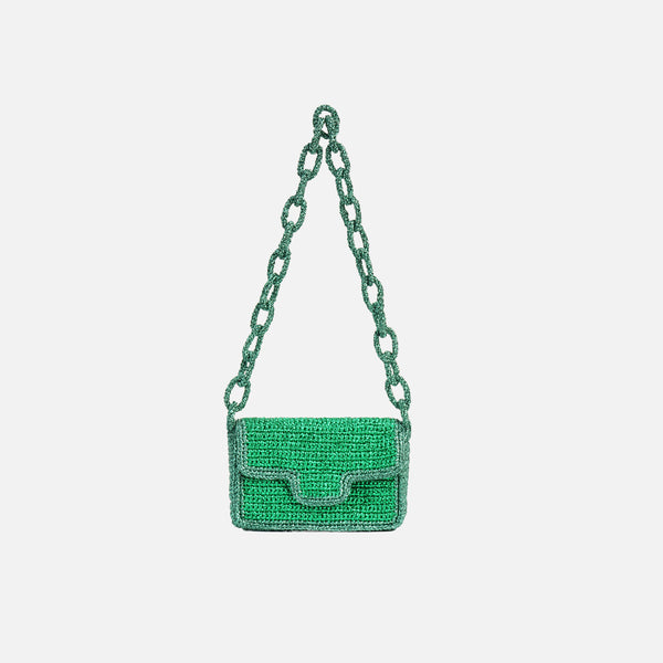 suryo MIMPI CHAIN LINK BAG〰SEAWEED