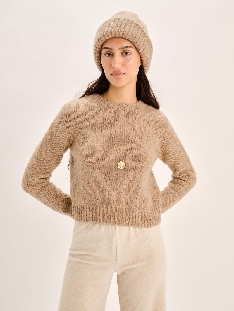 Suzie Kondi Baba Beanie In Luxtweed Cashmere