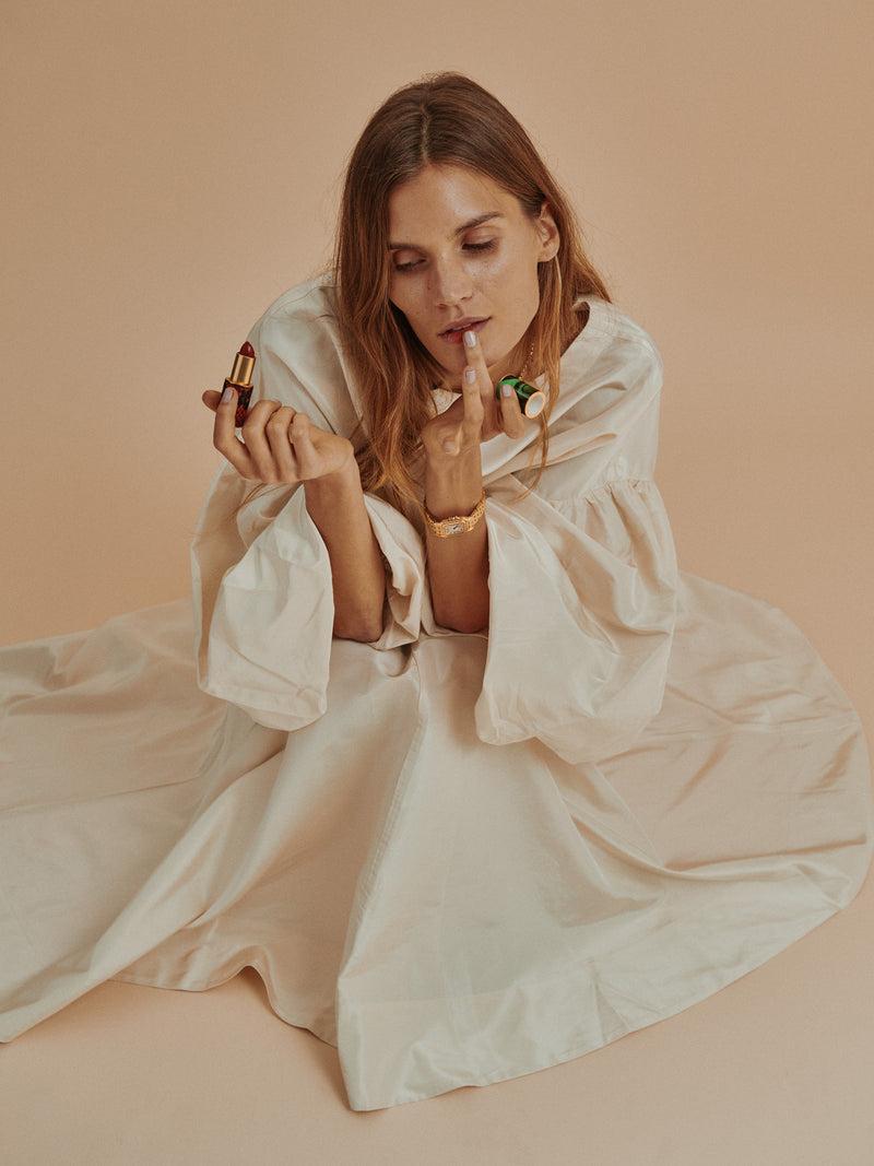 Suzie Kondi Balon Top In Silk Taffeta