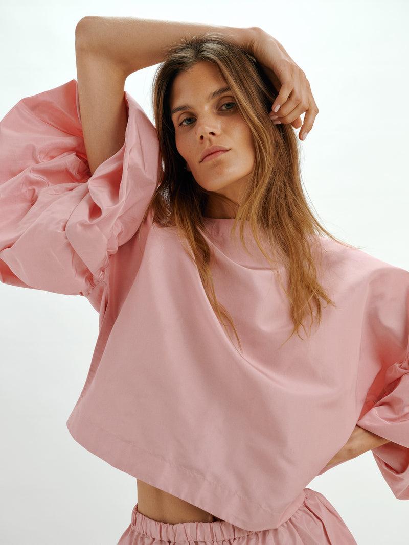 Suzie Kondi Balon Top In Silk Taffeta